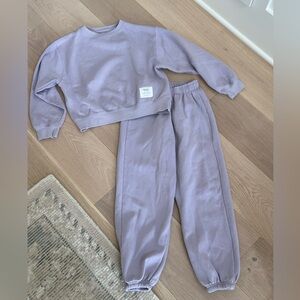 Zara Kids Lavender Sweatshirt and Joggers Set